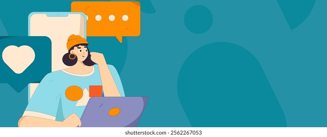 Communicate with consultants flat vector character concept operation hand drawn illustration
