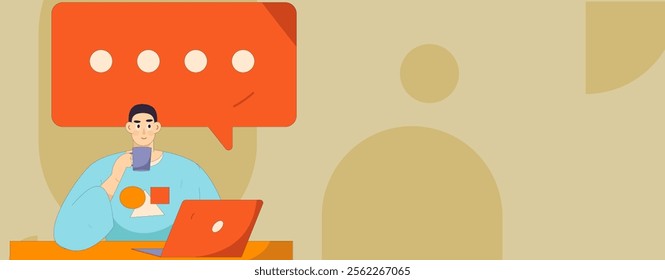 Communicate with consultants flat vector character concept operation hand drawn illustration
