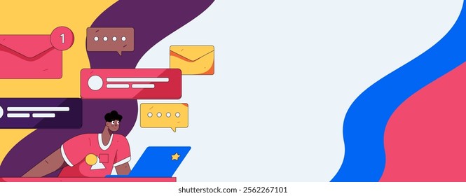 Communicate with consultants flat vector character concept operation hand drawn illustration

