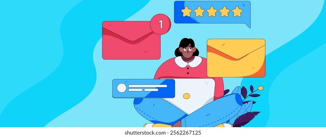 Communicate with consultants flat vector character concept operation hand drawn illustration

