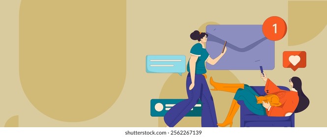Communicate with consultants flat vector character concept operation hand drawn illustration
