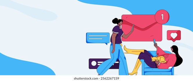 Communicate with consultants flat vector character concept operation hand drawn illustration
