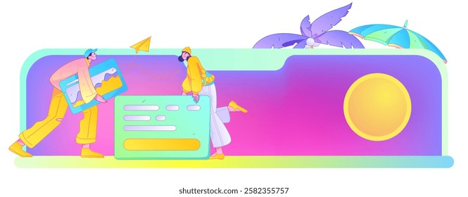 Communicate with consultants flat vector character concept operation hand drawn illustration
