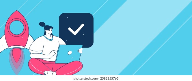 Communicate with consultants flat vector character concept operation hand drawn illustration