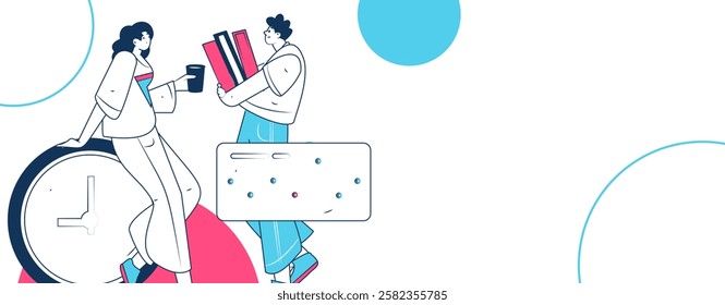 Communicate with consultants flat vector character concept operation hand drawn illustration