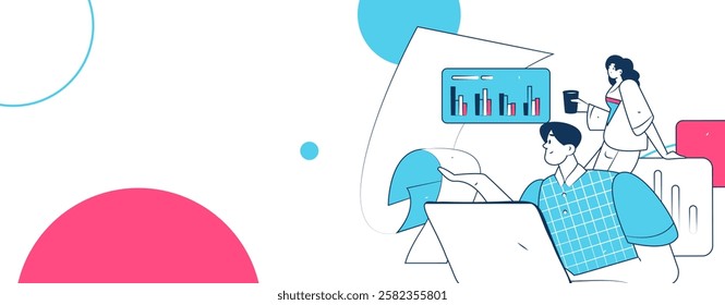 Communicate with consultants flat vector character concept operation hand drawn illustration