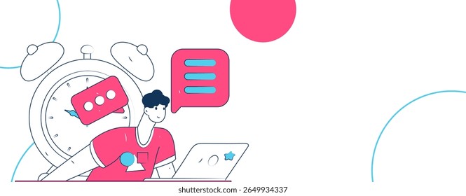 Communicate with consultants flat vector character concept operation hand drawn illustration