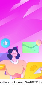 Communicate with consultants flat vector character concept operation hand drawn illustration