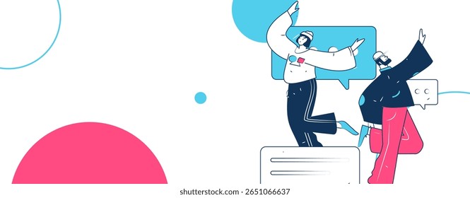 Communicate with consultants flat vector character concept operation hand drawn illustration
