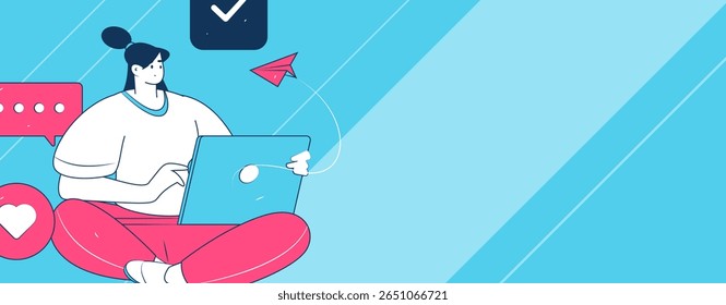 Communicate with consultants flat vector character concept operation hand drawn illustration
