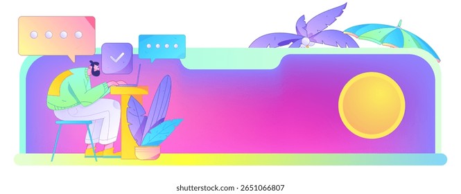 Communicate with consultants flat vector character concept operation hand drawn illustration
