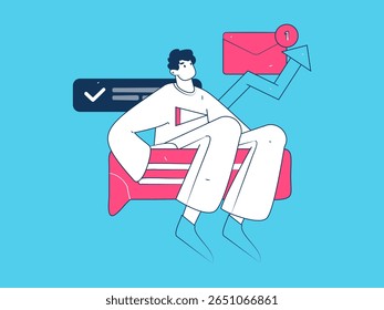 Comuníquese con consultores concepto de personaje de Vector plano operación ilustración dibujada a mano
