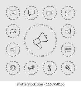 Communicate icon. collection of 13 communicate outline icons such as signal tower, chat, megaphone, satellite, message. editable communicate icons for web and mobile.