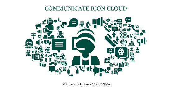 communicate icon set. 93 filled communicate icons.  Collection Of - Call center, Fax, Chat, Call, Megaphone, Headset, Transmission tower, Phone call, Bubbles, Audio, Thumbs up