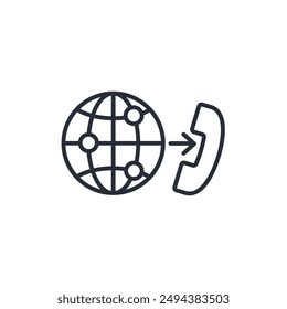 communicate icon. vector.Editable stroke.linear style sign for use web design,logo.Symbol illustration.