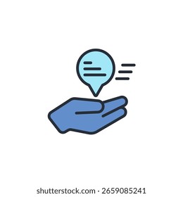 icono de comunicación. Vector. Trazo editable. signo de estilo lineal para uso Diseño web, logotipo. Ilustración de símbolo.