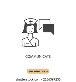 communicate icons  symbol vector elements for infographic web