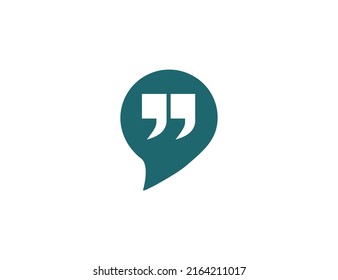 Communicate, quotes icon. Vector illustration.