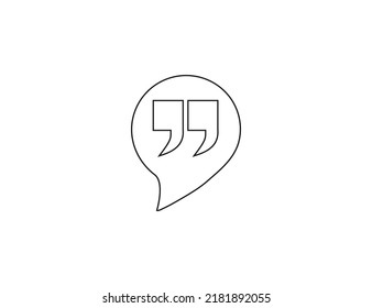 Communicate, quotes icon. Vector illustration.
