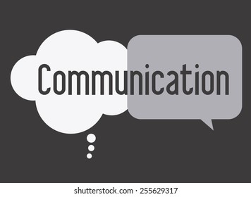 communicate, talk, desing over, white black  background, vector illustration