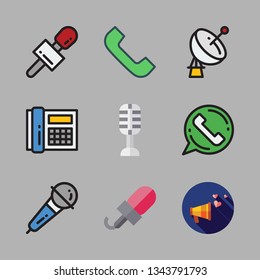 communicate vector icon set