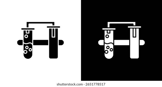 Communicating vessels icon of a flat style vector