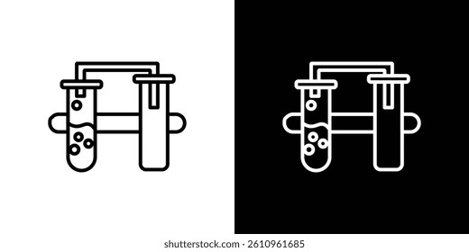 Communicating vessels icon Vector isolated outline drawing.