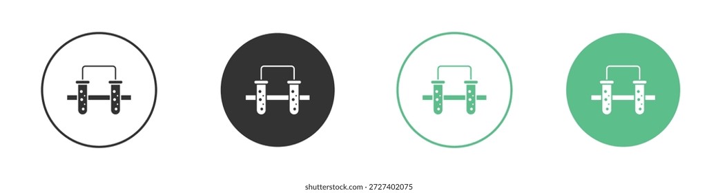 Conjunto de iconos de vasos de comunicación. Ilustraciones vectoriales de glifos