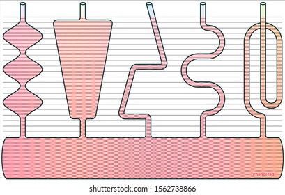 Communicating vessels is a system of containers filled with a homogeneous fluid, connected at the base and subjected to the same atmospheric pressure