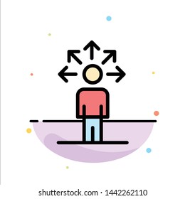 Communication, Abilities, Connection, Human Abstract Flat Color Icon Template