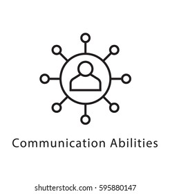 Communication Abilities Vector Line Icon 