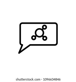 communication about science icon. Element of science icon for mobile concept and web apps. Thin line communication about science icon can be used for web and mobile on white background