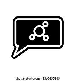 communication about science icon. Element of Science for mobile concept and web apps icon. Glyph, flat icon for website design and development, app development