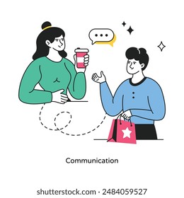Communication abstract concept vector in a flat style stock illustration