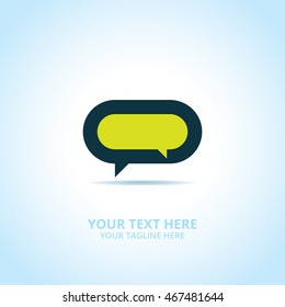 Communication abstract emblem, design concept, logo, logotype element for template.