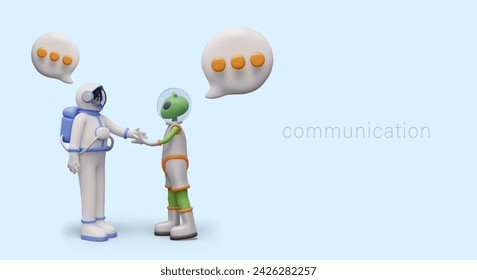 Communication with alien. Concept of extraterrestrial contact