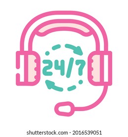 communication all time color icon vector. communication all time sign. isolated symbol illustration