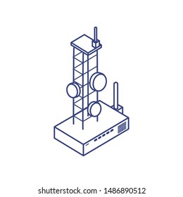 communication antena with router wifi