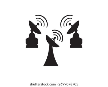 Antena de comunicação para transmissão de informações por satélite.