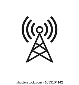 Communication antenna simple vector icon
