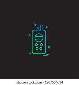 communication army device police radio walkie talkie icon vector design
