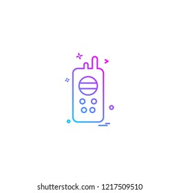 communication army device police radio walkie talkie icon vector design