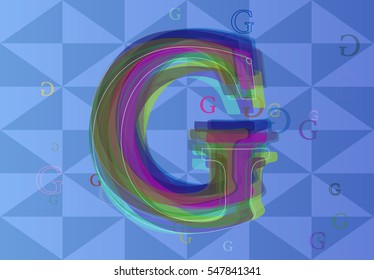 communication assorted gradation, speculative vision with G Alphabet.