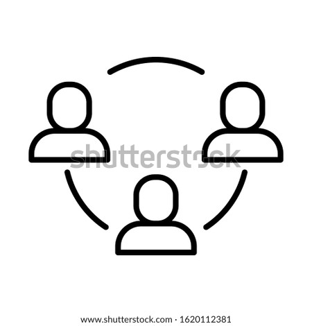 Communication between a group of people, trading, chatting icon related to business isolated on white background EPS Vector