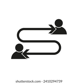 Communication between people icon. Vector illustration. PS 10.