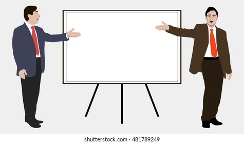 Communication between people. Two male expressive gestures are talking to each other. Persuasive speech, debate, argument, polemic, discussion, dispute, conversation. Image. Vector. Icon.