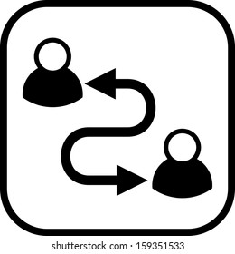 Communication between people vector icon