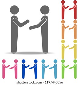 communication between two people icon. Elements of Conversation in multi colored icons. Simple icon for websites, web design, mobile app, info graphics
