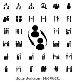 Communication between two people icon. Universal set of conversation for website design and development, app development