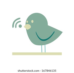 communication bird design over white background vector illustration 